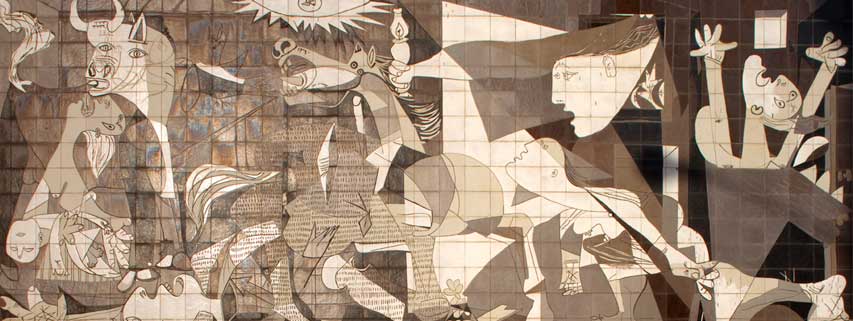 14 Merkmale des Faschismus - Mural of the painting "Guernica" by Picasso via Wikimedia Papamanila CC BY-SA 3.0